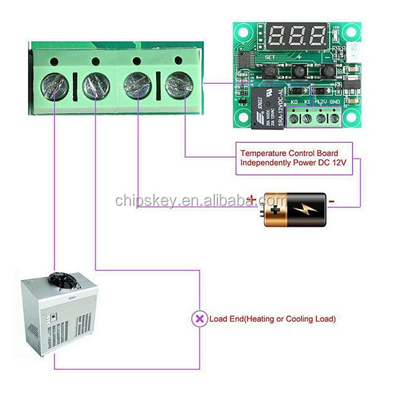 XH-W1209 12V DC Digital Cooling/Heating Thermostat Temp Control Temperature Controller 10A Relay With Waterproof Sens Precisi