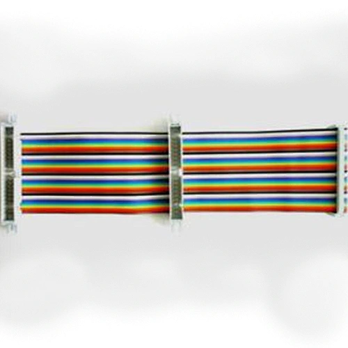 40P color wire cable with 1 female and 2 male header