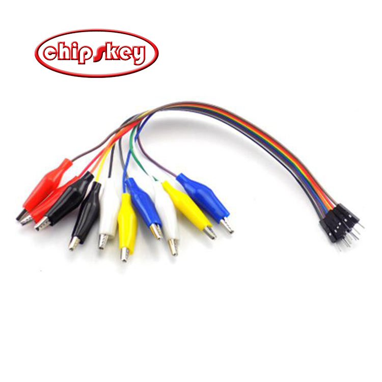 Alligator Clip Jump Wire 10pin Male Double-end Crocodile Clip Test Lead 20cm Eclectic Jumper Wire for DIY Connection