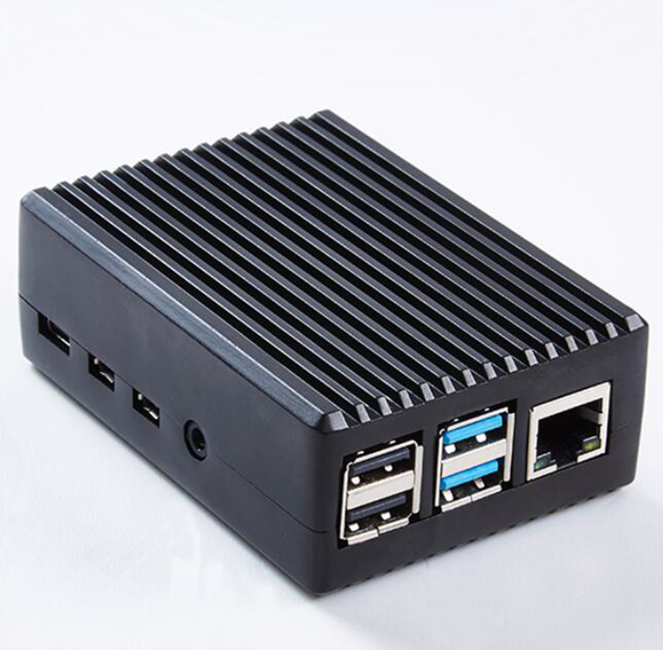 Black  heat sink, metal R PI4 shell  motherboard aluminum alloy case
