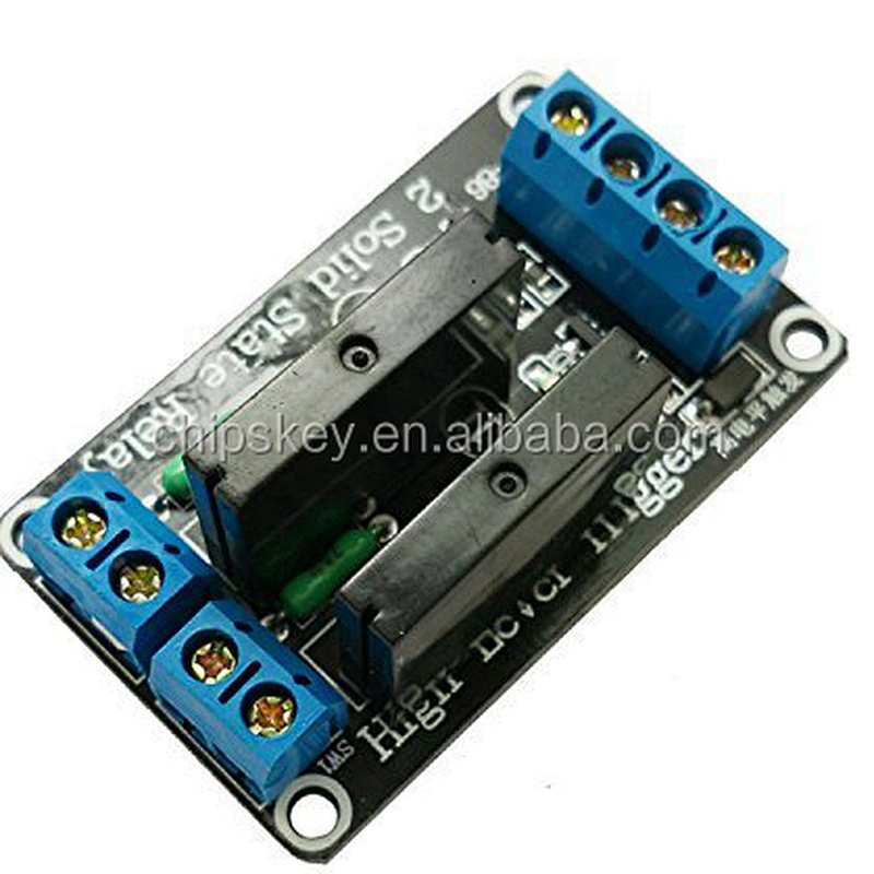 5V 2 Channel SSR Solid-State Relay Low Level Trigger With fuse Stable 240V 2A