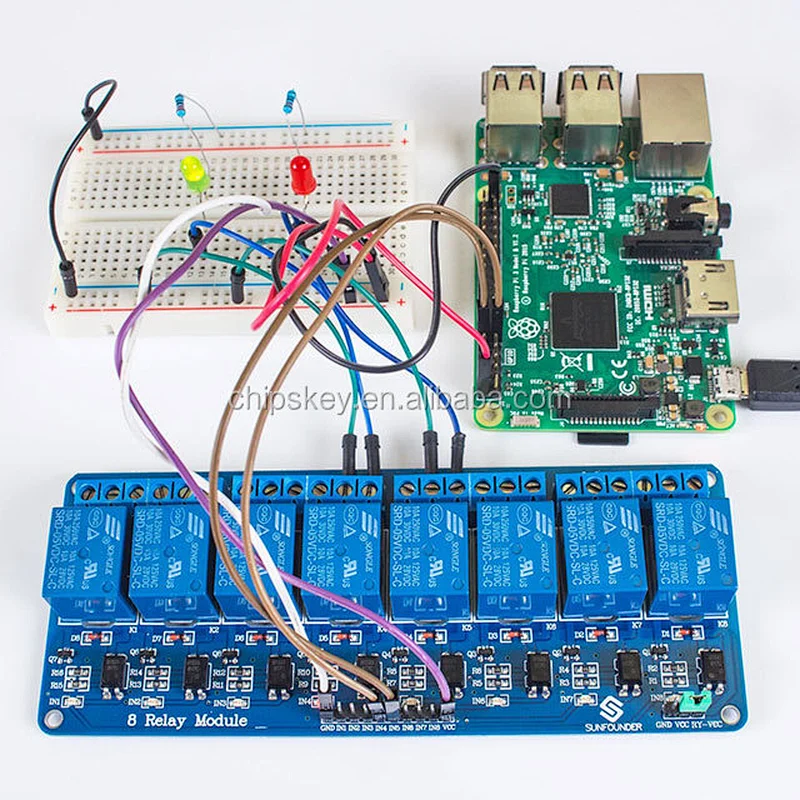8-Channel 5V  12V Relay Module Board