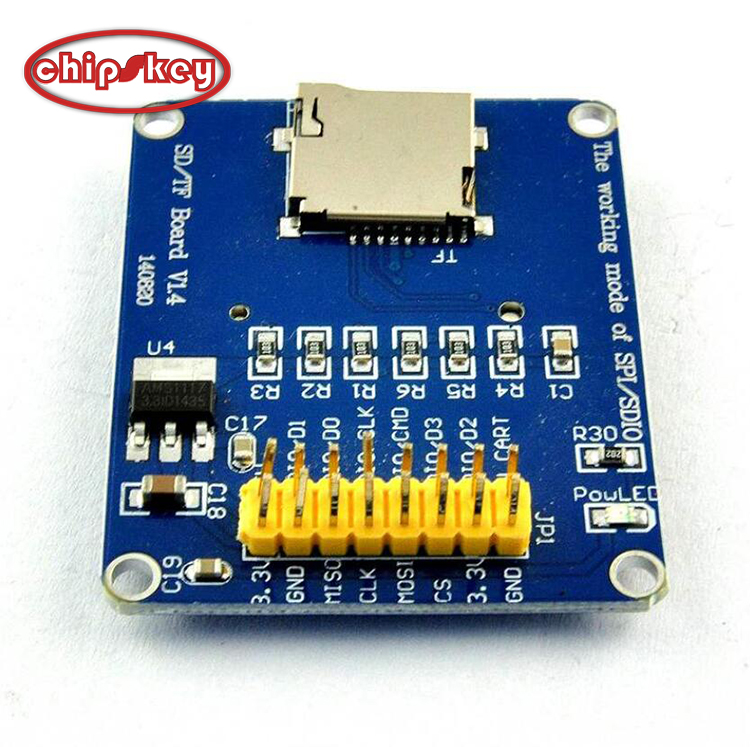 3.3V/5V Micro SD/ TF Dual Card Reader Module SPI/ SDIO Dual Mode Storage Board