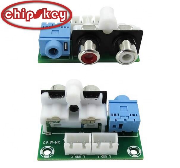 Chipskey XH-M152 Stereo SMD RCA Ports Lotus Audio Video Socket Connectors with 3.5 audio Jacks