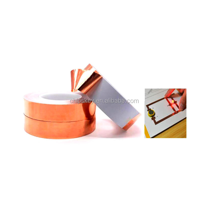 10mm*0.1mm 50Meter/Reel Copper Foil Tape Double Side lead