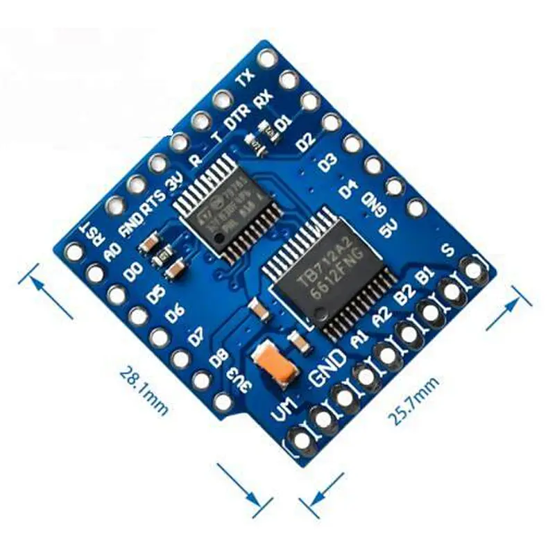 Motor Shield For WeMos D1 mini I2C Dual Motor Driver  TB6612FNG (1A)