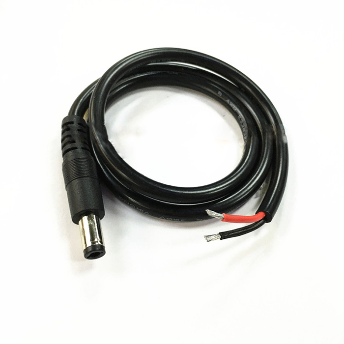 DC5.5*2.5MM single male on the tin power cord male busbar 0.25m