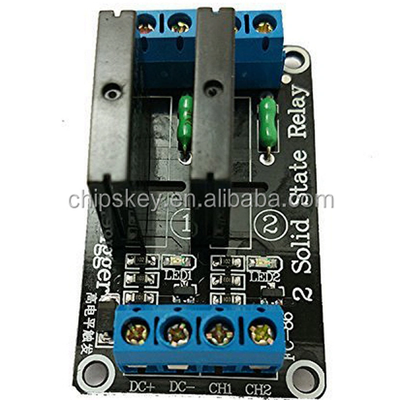 5V 2 Channel SSR Solid-State Relay Low Level Trigger With fuse Stable 240V 2A
