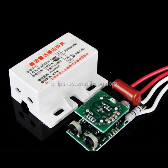 220V intelligent body sensor switch / microwave radar sensor switch / adjustable distance from the light control