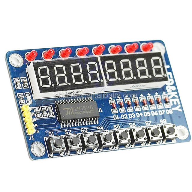 TM1638 Digital 8Bit LED Tube 8 Keys Display Module for AVR