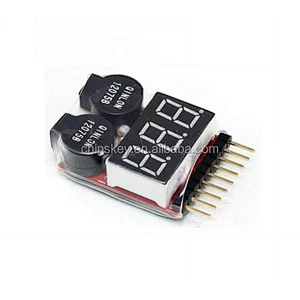Lipo Digital Battery Voltage Checker with Warning Alarm