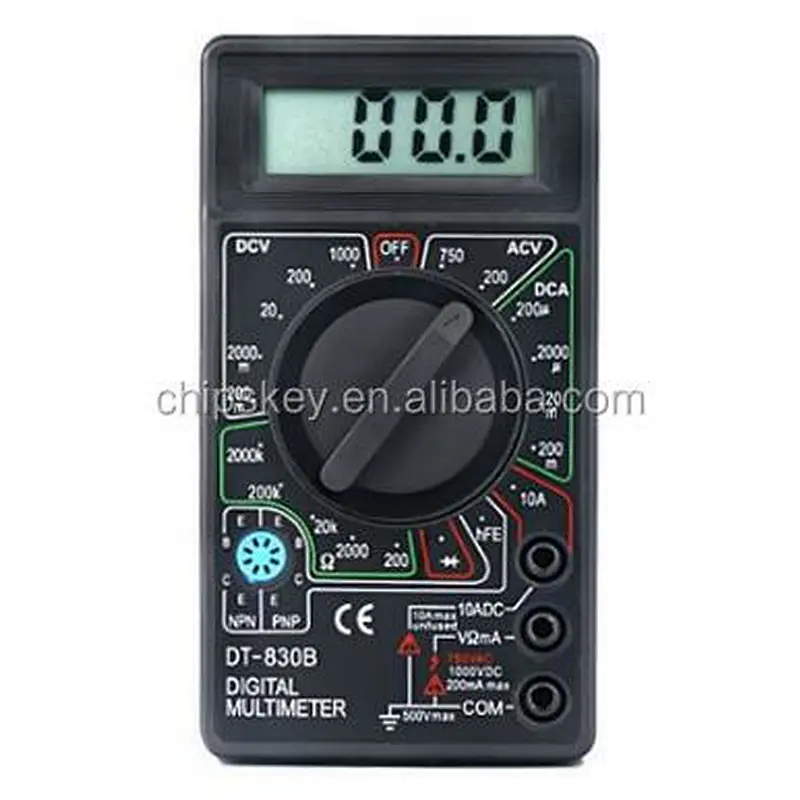 LCD Digital Voltmeter Ammeter Ohm Multimeter DT830B