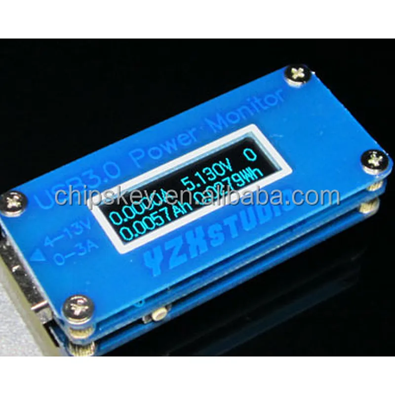USB 3.0 Power Monitor (Red) YZXstudio Voltage Current Meter High Resolution OLED