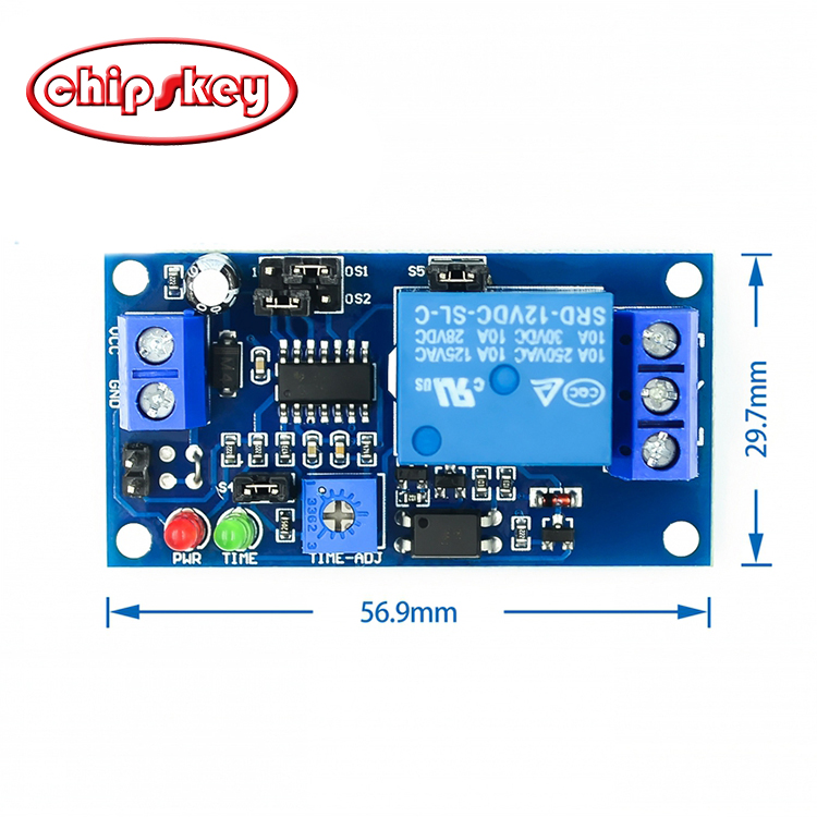 2V normally open trigger delay relay/ delay circuit module/ vibration alarm module