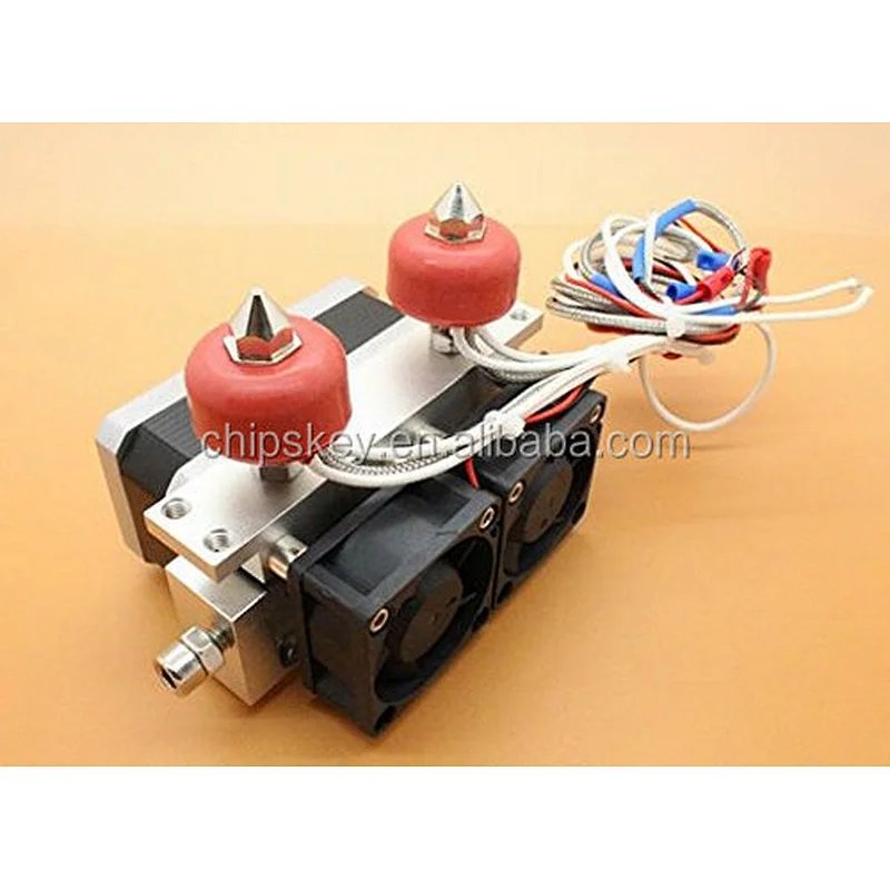 0.2mm/0.3mm/0.4mm Dual-Head Nozzle Extruder 3D Printer Print Dual-Head for 3D Printer