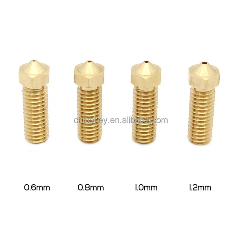 0.6mm Brass Extruder Nozzle Head 3mm Filament for 3D Printer Large-diameter nozzle extension