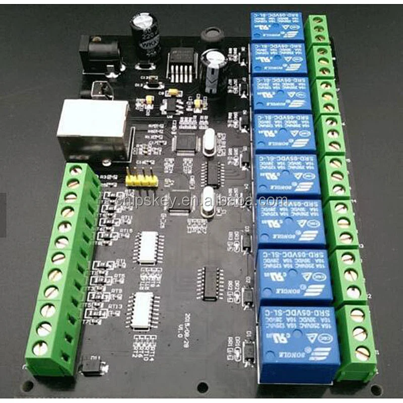 8-way relay network relay remote control smart home Ethernet IP relay normally open contact
