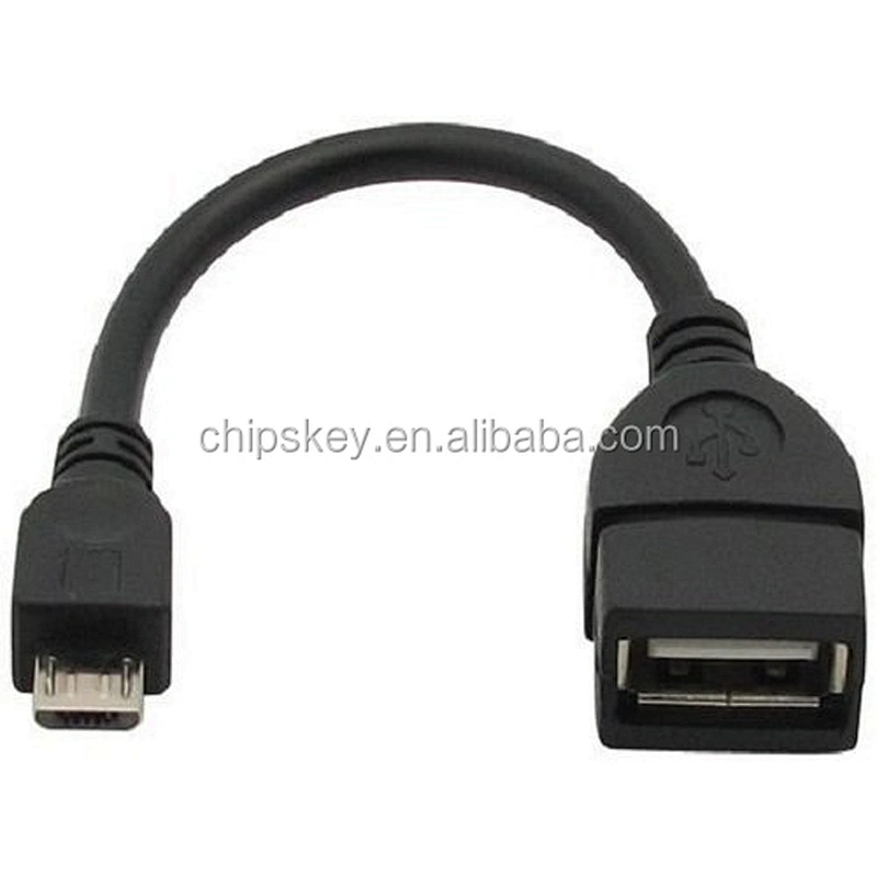 Micro 5pin to USB Female OTG Data Cable - Black