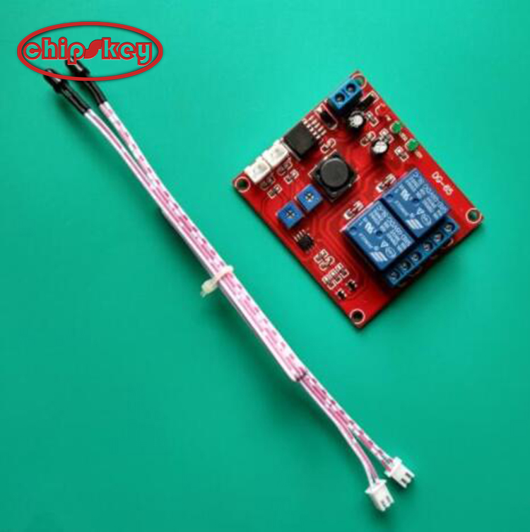 24v relay flame switch 2-way flare detection switch relay module with 50CM long flame probe universal flame sensor