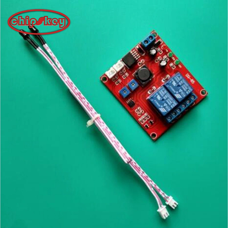 24v relay flame switch 2-way flare detection switch relay module with 50CM long flame probe universal flame sensor