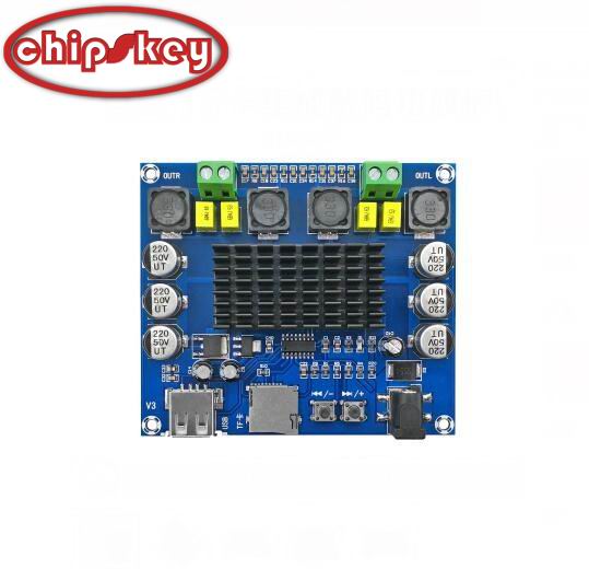 XH-M565 12V TO 24V 50W dual-channel high-power digital power amplifier board integrated USB and TF card