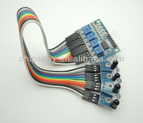 4-way infrared tracking obstacle sensor