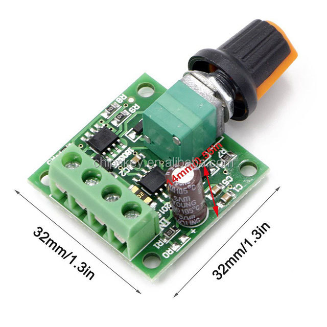 Low Voltage DC 1.8V 3V 5V 6V 12V 2A Motor Speed Controller PWM