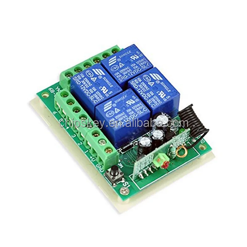 Green 12V 2-Channels Relay Remote Module