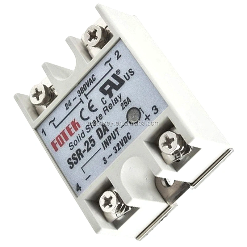 DC 3-32V Input Temperature Control Solid State Relay w DIN Rail 60A SSR-60DA