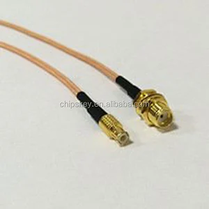 RF cable assembly SMA female bulkhead to MCX male RG316 15cm 6 inch