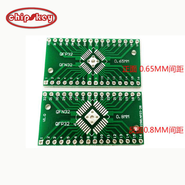 QFN32 QFP32 Adapter Plate SMD to DIP 0.8/0.65mm Pitch Adapter Plate