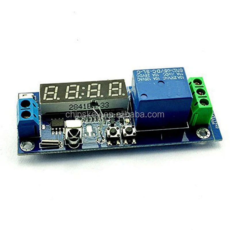Digital clock temperature timer relay module / cycle delay / timing / self-locking switch controller