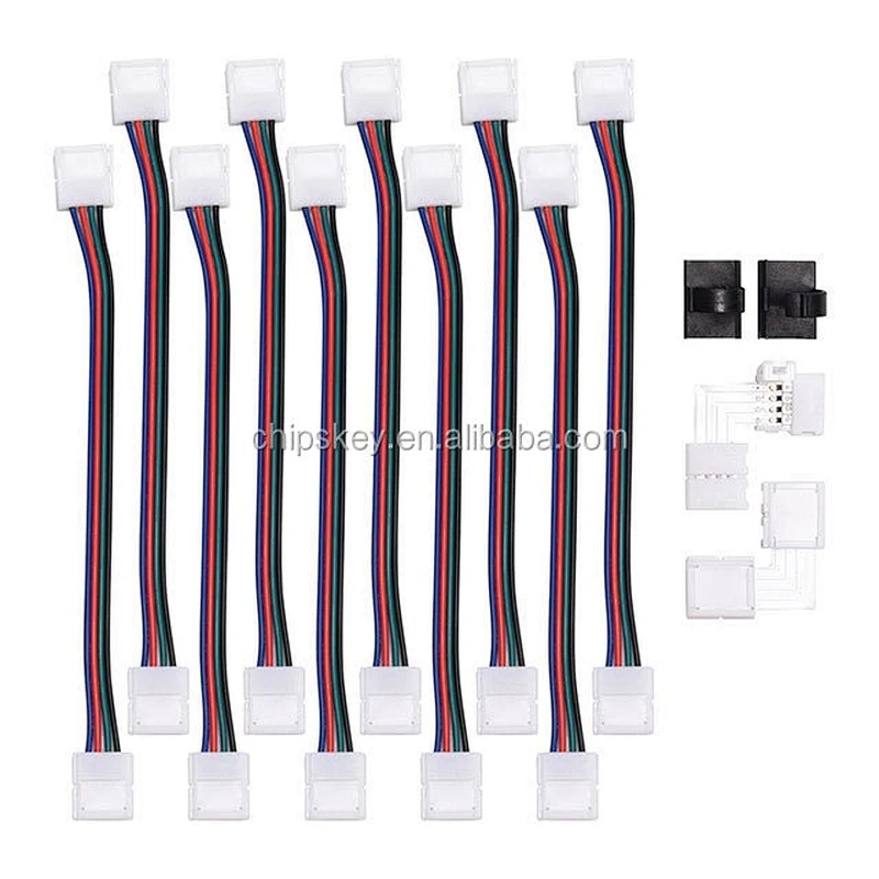 LED 5050 3528 RGB 4P 10CM Connector Cable
