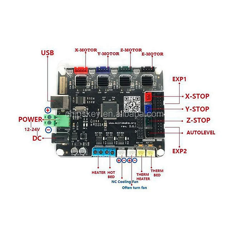 Micromake 3D Printer Controller Main Control Panel Card Compatible Rampe 1.4 Support Heated bed Pieces Of 3D Printer