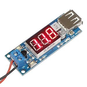DC/DC BUCK Converter Regulator 4.5-40V 12V To 5V/2A USB Charger Voltmeter Display