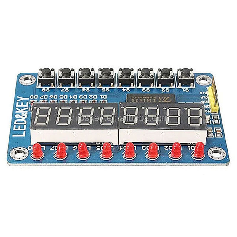 TM1638 Digital 8Bit LED Tube 8 Keys Display Module for AVR