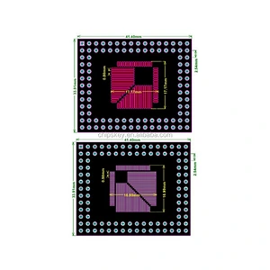 QFP TQFP LQFP TQFP32 TQFP44 TQFP64 TQFP80 TQFP100 0.5MM 0.8MM Pitch IC adapter Socket Adapter plate / PC