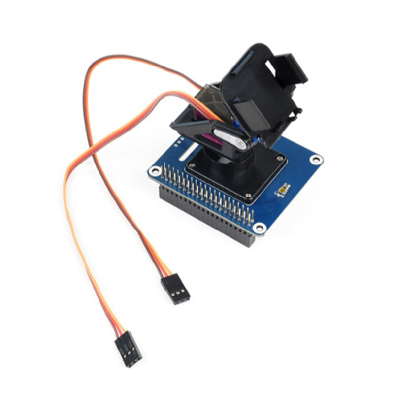 Raspberry Pi 4B Servo Motor Controller PWM Kit 2-DOF Pan-Tilt HAT for RPi Light Intensity Sensing Control Camera Movement I2C
