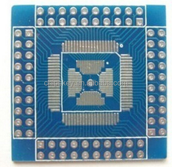 Double-Side QFP/QFN/TQFP/LQFP 16-80-pin to DIP Adapter/Breakout Board Module
