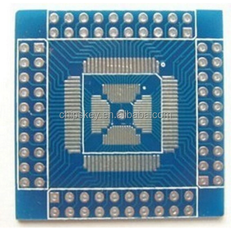Double-Side QFP/QFN/TQFP/LQFP 16-80-pin to DIP Adapter/Breakout Board Module