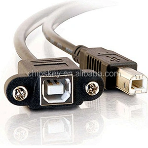 USB 2.0 B Female to B Male Panel-Mount Cable 30CM