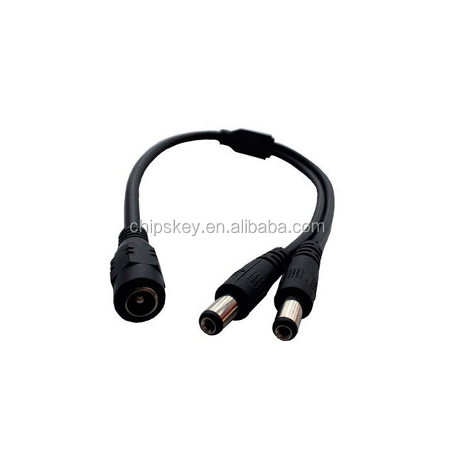 DC Power Cable 5.5x2.1mm Female 1 to 2 Male Plug Extension Power Cabe