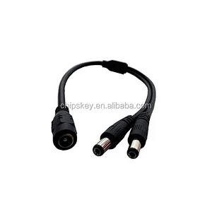 DC Power Cable 5.5x2.1mm Female 1 to 2 Male Plug Extension Power Cabe