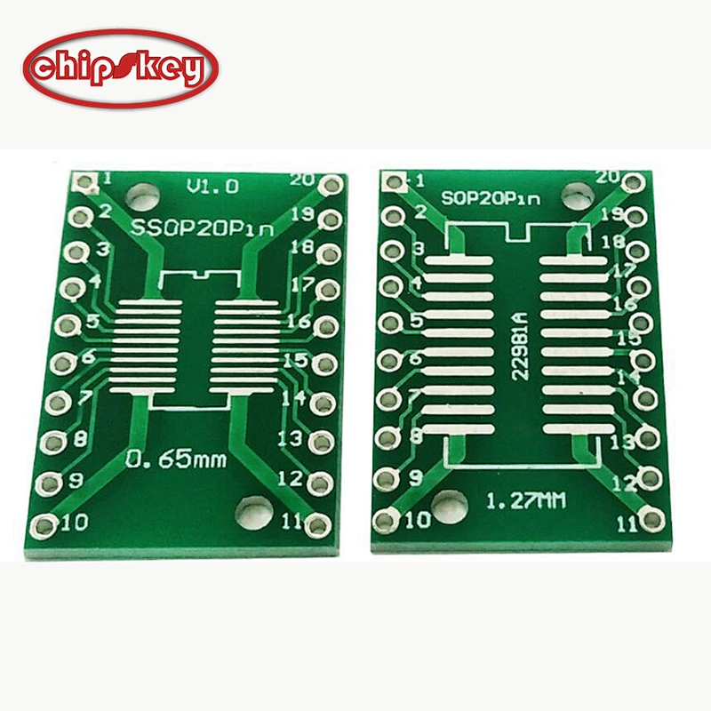 SOP20 SSOP20 TSSOP20 patch to inline DIP 0.65/1.27mm adapter board
