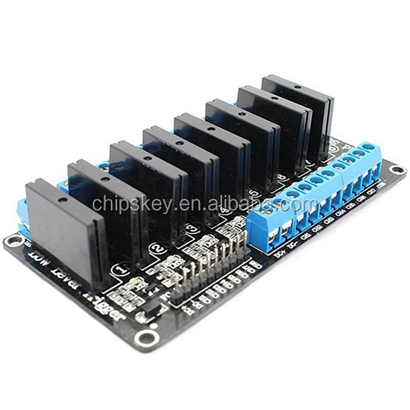 5V 8 Channel SSR Solid-State Relay Low Level Trigger With fuse Stable 240V 2A