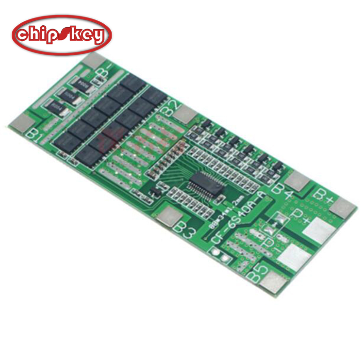 6S 40A 22V24V Lithium Battery Protection Board with balanced power tools Solar lighting Integrated BMS