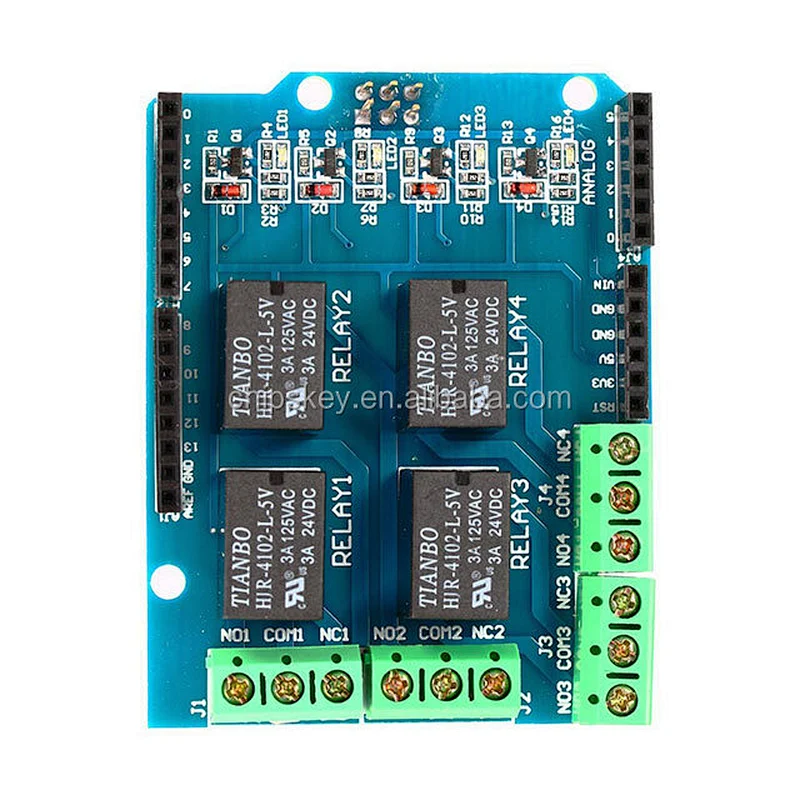 Four channel Relay Shield 5V 4 Channel 4CH Relay Shield Module for