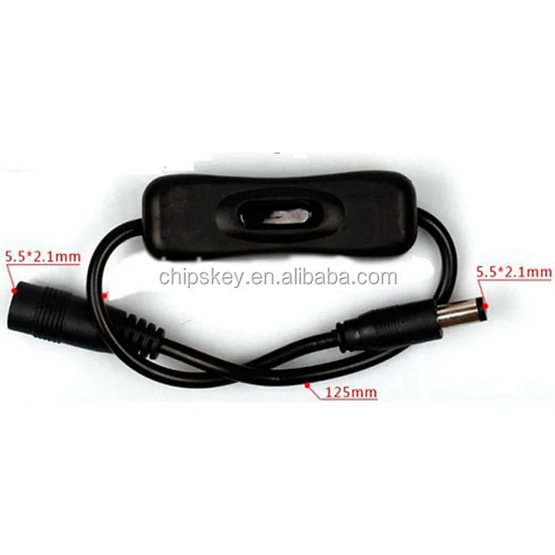 Power Cable 5.5x2.1mm with siwtch