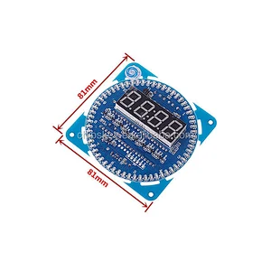 DIY DS1302 Rotation LED Electronic Clock Kit 51 SCM Learning Board