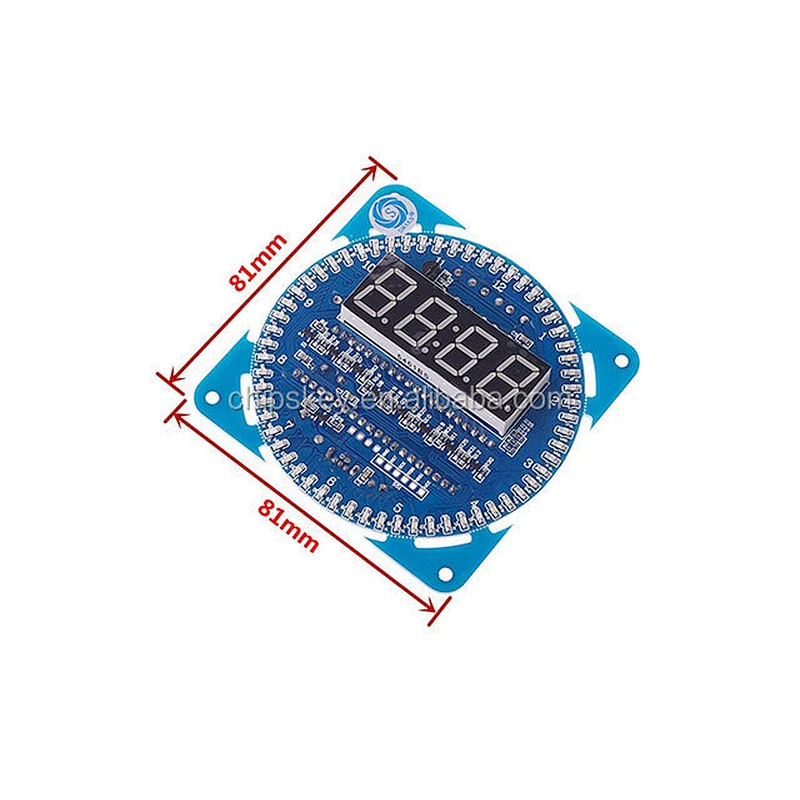 DIY DS1302 Rotation LED Electronic Clock Kit 51 SCM Learning Board